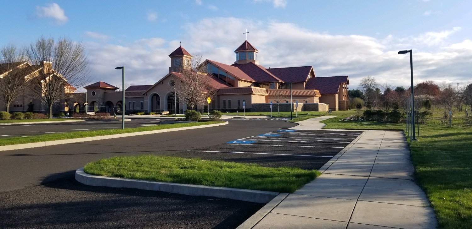 Large church terracotta shingle roofing project in buckingham Doylestown