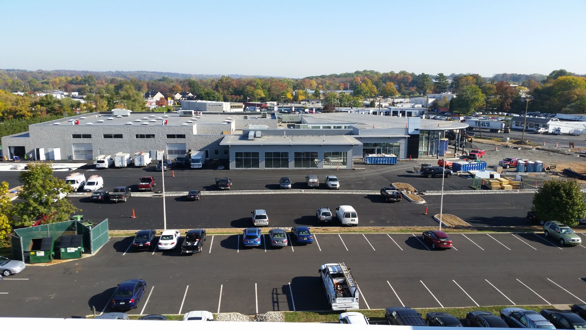 Industrial & commercial roofing both featured on this large flat-roof project